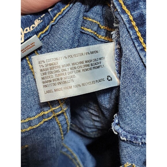 Cat & Jack Girls 10 Blue Jean Denim Straight Leg Super Stretchy Adjustable Waist - Picture 13 of 16